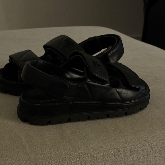 Prada Women's Padded Nappa Leather Sandals - Picture 1 of 5